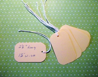 100 - PRESTRUNG - Cardstock Tags -Choose Your Color