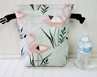 Lunch Bag - Flamingo Bag - Lunch Bag for Women - Flamingo Lunch Bag - Lunch Bag Insulated - Lunch Bag Tote - Roll Top Lunch Bag