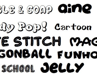 41 TrueTypeFonts - Cartoon Bubble - Digital Download