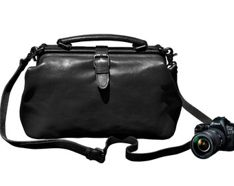 Dslr Camera Bag, Leather Camera Bag, Padded Camera Bag, Dslr Bag, Camera Bag, Camera Bag For Women, Women Camera Bag, Camera Crossbody Bag
