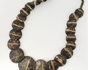 Vintage Metal Necklace // Boho Necklace // Brass // Statement Necklace // Tribal
