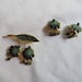 Vintage Pin and Matching Clip on Earrings, earrings, vintage, pin, clip on, green, faux emerald
