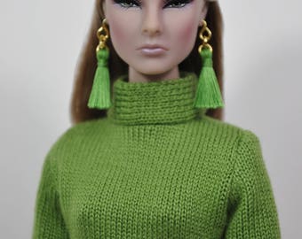 Fashion Royalty FR2 Handmade outfit Nu Face Barbie doll 12" knitting dress Integrity Toys Poppy Parker Victoire Roux Color Infusion clothes