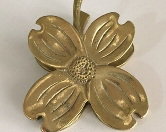 Virginia Metalcrafters Dogwood Clip/Va metalcrafters/7-6 VM/Solid Brass Dogwood Paperclip/Memo Clip/Brass Paperweight/Virginia Metalcrafters