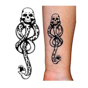 FREE SHIPPING! Dark Mark Death Eater Tattoo (Set of 10) Quidditch 5.5" Tall x 1.75" wide