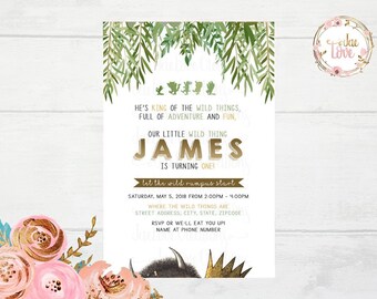 Where the Wild Things Are Invitation