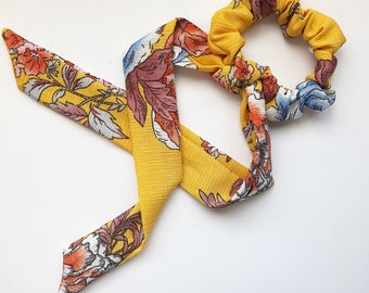 Crinkle Chiffon Scarf Scrunchie