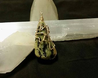 Dalmatian jasper pendant