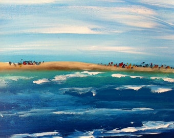 Painting In Acrylics A Day At The Beach