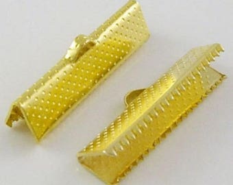 Gold 10 25 mm crimps for ribbons