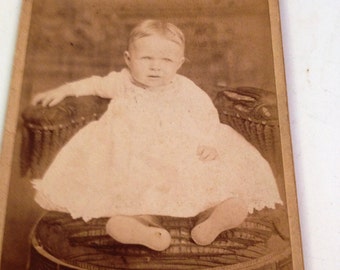 Vintage Baby Photo, Antique Baby Photo, Vintage Photo Card, Vintage Photography