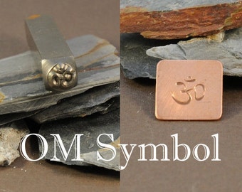 OM metal stamp - 6mm - Sanskrit Symbol