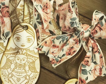 Babushka doll ornaments - gift tags -russian nesting doll