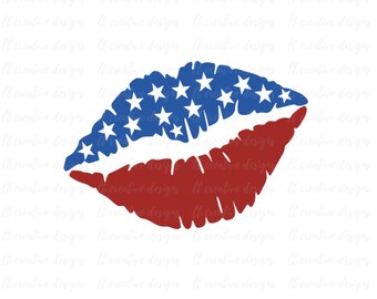 Download American Flag SVG / Lips SVG / 4th of July SVG / Patriotic svg