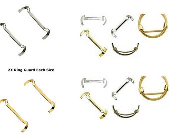 White/Yellow Gold Filled 14 K Ring Guard Size Adjuster-For custom fit Ring (2 X)