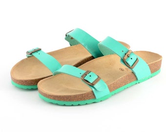 Women's Summer slippers solid color 100% Made in Italy