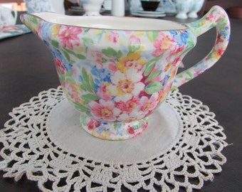 VINTAGE - From England - James Kent Chintz Creamer - Apple Blossom