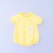 Vintage 1970's Yellow Baby Boy Onesie / Size 12 Months Retro Bear Print Summer Infant Romper Outfit by Healthtex