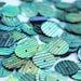 75 Metallic Bluish Green Color/ Round sequins/line texture/KBRS092