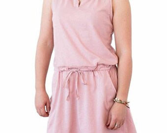 Short pink dress, cotton dress, pink short dress, casual dress, pink dress, cotton dress, short pink dress, summer dress
