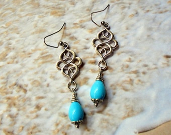 Light Blue Teardrop Earrings (2500)