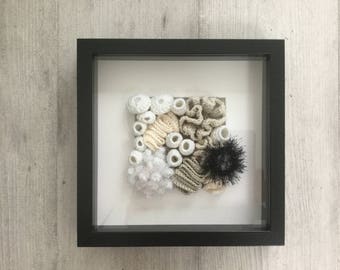 Handmade crochet bleached coral reef