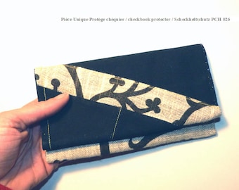 Checkbook protector made from recycled cotton