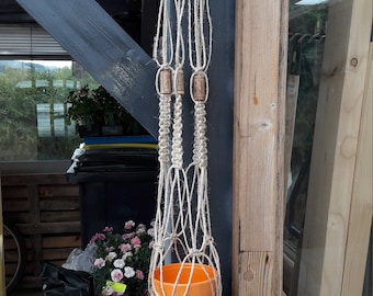 Handmade macrame sisal rope hanger