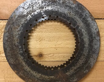 Vintage Gear Wheel Flywheel Industrial Steampunk Decor