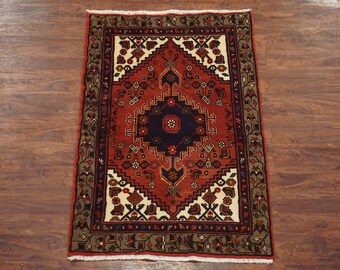 3X5 Persian Sarab Antique Hand-Knotted Wool Area Rug 1940's Carpet (2.11 x 4.9)