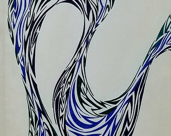 Original Abstract Art, Original Abstract Drawing, Modern Drawing, Modern Art