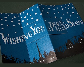STARRY NIGHT letterpress 3D pop-up card