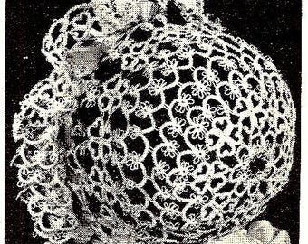 Christening Bonnet in Tatting Pattern Vintage - 729006