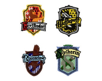 Harry Potter Hogwarts Houses Machine Embroidery File Design 4 x 4 inch hoop - 4 designs