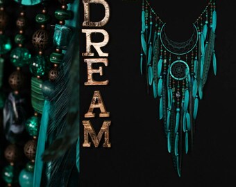 IN STOCK! Arrow Dreamcatcher Moon Dreamcatcher turquoise dreamcatcher green dream catchers native american Indian talisman boho decor wall