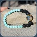 Oil Diffuser Bracelet with Lampwork bead