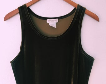 Vintage 90s Brown Velour Jones New York Dress