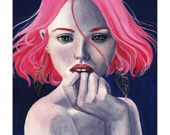 Lost - watercolor and gouache original painting