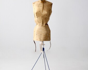 Adjust-O-Matic dress form circa 1960, paper dress form with stand