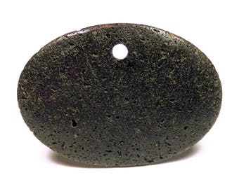 1 large Oval Pendant with natural lava stone - 70 X 50 mm