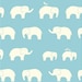Organic Fabric - Birch Fabric Ellie Fam Pool - Elephant Fabric - 1/2 Yard