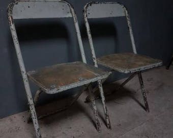 Old Steel folding chairs