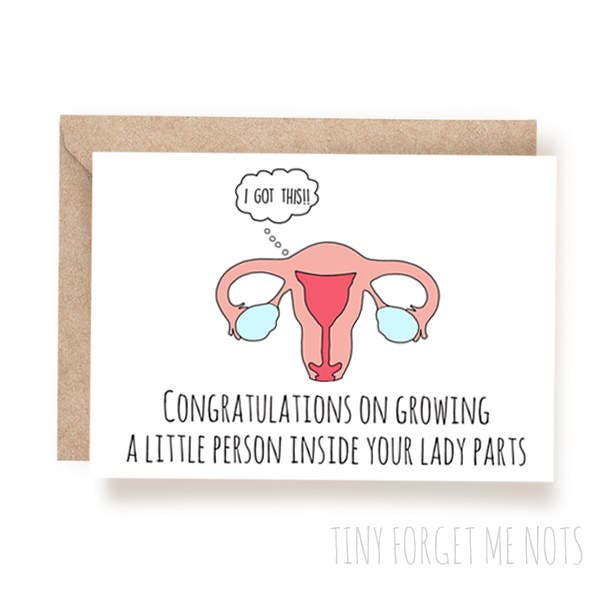 Funny Pregnancy Card Congrats Pregnancy Card
