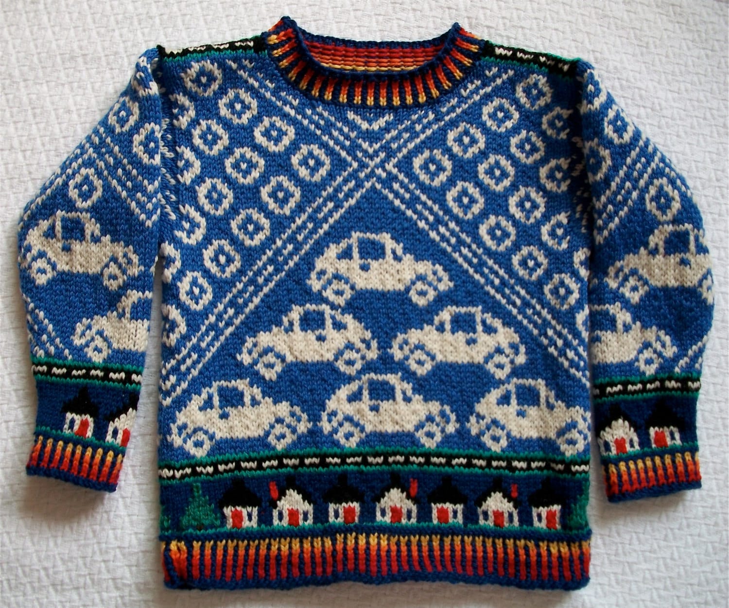 Knitting Pattern: Cars Size Four Years