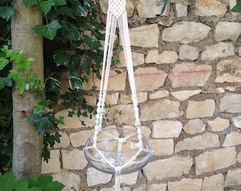 Macrame hanging feather • (+ vase)