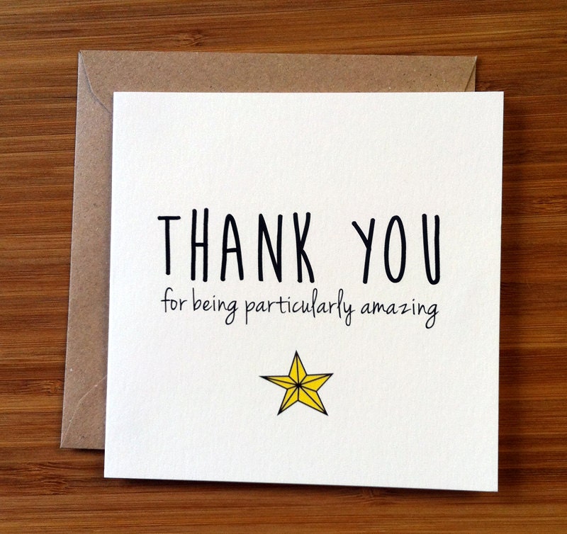 Thank You card / Appreciation Card / You're amazing a star