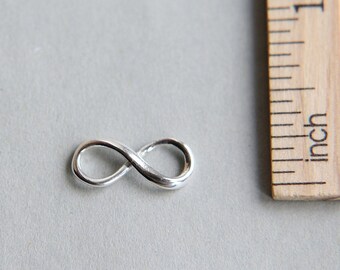 Infinity Charm, Silver Infinity Charm, Infinity charm, 925 Sterling Silver Charm, Sterling Silver Infinity Charm, 15mm ( 1 piece )