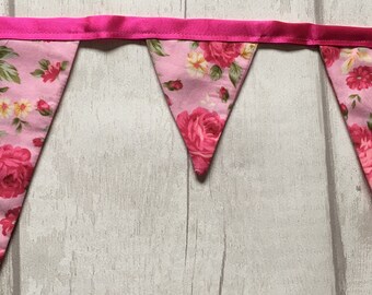 Handmade double sided bunting 15 flags