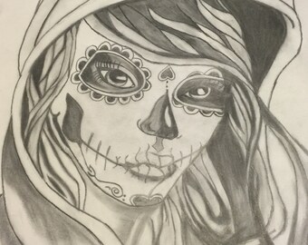 Dia de Los Muertos (day of the dead) Hoody Girl