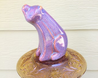 Purple Bear Garden Totem - Yard Art - Home Decor - Porch Piece
